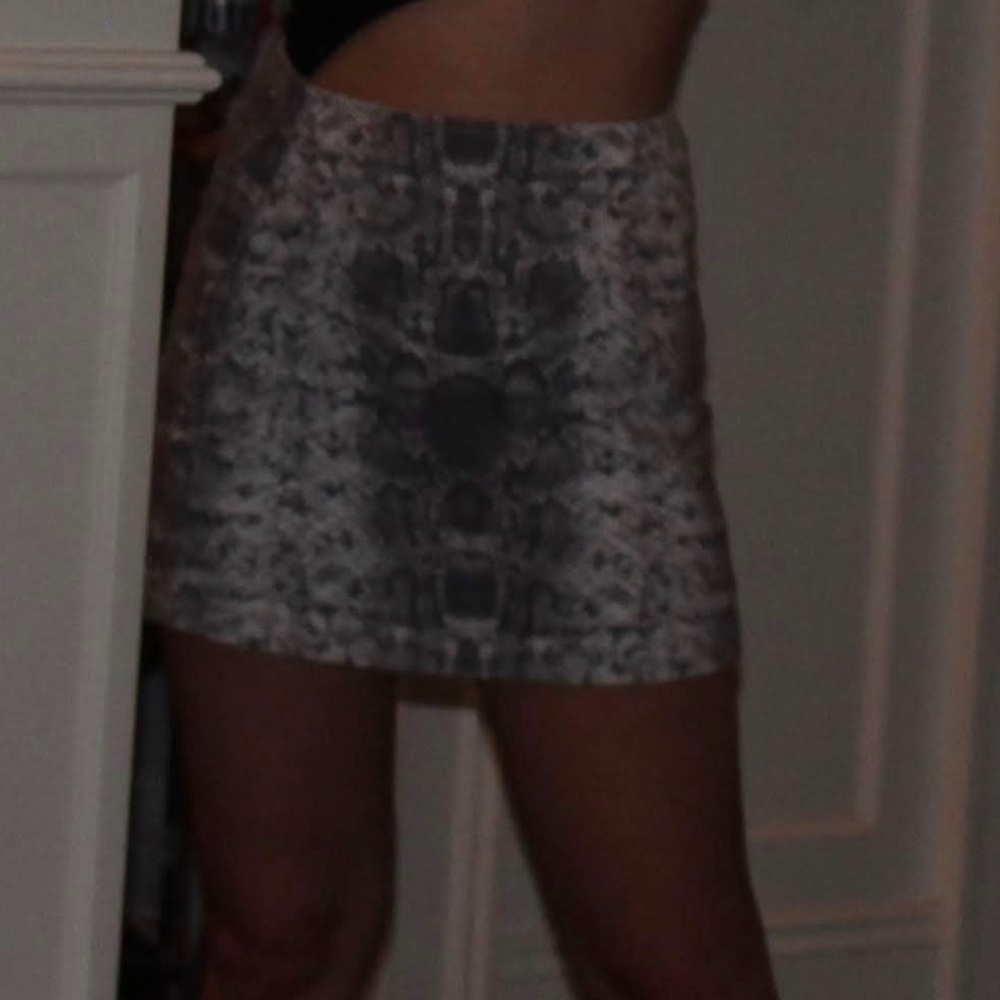 BDG Snakeskin Denim Skirt